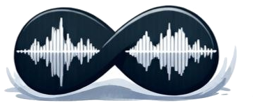 Infinity sign made of soundwaves